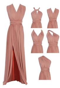 lot 14482 image: Edaydress One Size Fits Most of Body Shapes Multi Colors Options with Bandeau Slit, Greek Goddess Dress, Bridesmaid Dress