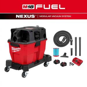 lot 15516 image: Milwaukee Tool M18 FUEL 9 Gallon Dual-Battery WetDry Vacuum tool only no accessories or batteries