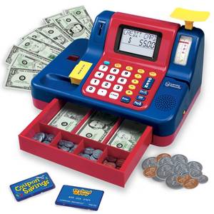 lot 15517 image: Learning Resources Pretend & Play Teaching Cash Register - Math Games, Shopping Grocery Store Playset, Fine Motor Skills, Gifts For Boys and Girls