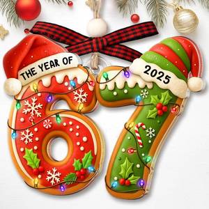 lot 16487 image: 67 Ornament �� The Year Of 67 Ornament �� 67 Meme Christmas Ornaments �� 67 Gifts for Teens, Kids, Girls, Boys - Trendy Stocking Stuffers For Teens �� Funny 67 Acrylic Xmas Ornaments - Christmas Tree 2025