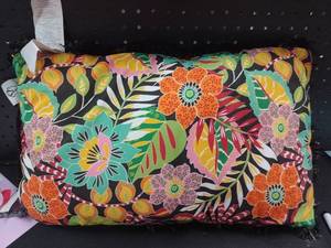 lot 17185 image: CXL by Christian Lacroix IndoorOutdoor Reversible Decorative Pillow with Tropical Floral Print 20x13in