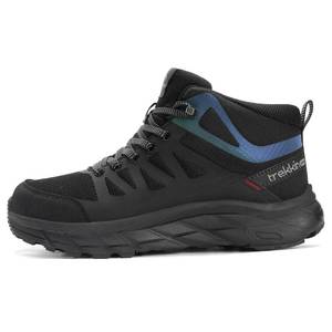 lot 17217 image: TREKKIN PLUS Mens Waterproof Slip Resistant Hiking Boots Outdoor Trail Trekking Camping Casual Walking Hunting Shoes mountaineering backpacking Travel Mid Ankle Lace up (BLACK, 9, Adult, Men, 9, Numeric, US Footwear Size System, Medium)