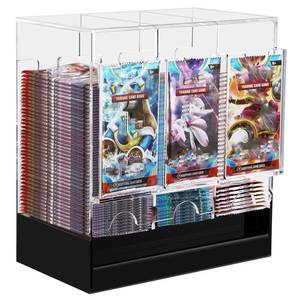 lot 17228 image: CHEPULA 3-Slot Booster Pack Dispenser, Card Dispenser Storage, Acrylic Booster Box for Trading CardSports Booster Packs (4mm Thick)