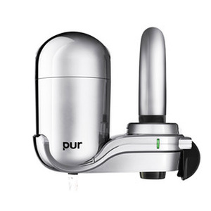 lot 17235 image: PUR PLUS Faucet Mount Water Filtration System, Chrome �� Vertical Faucet Mount for Crisp, Refreshing Water, FM3700 (B0009CEKY6)