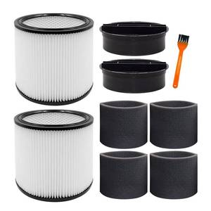 lot 17249 image: Filter Replacement 90304, 90585 Foam Sleeve Fit for shopvac 90304, 90350, 90333, 90585, 903-04-00, 9030400, 5 Gallon Up Wet Dry Vacuum Cleaners, 9 Pack