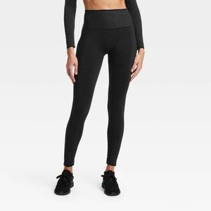lot 18245 image: Womens Lurex Seamless High-Rise Leggings - All In Motion�� Black S
