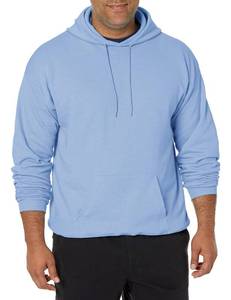 lot 18277 image: Hanes Mens Pullover EcoSmart Hooded Sweatshirt, Light Blue, Large