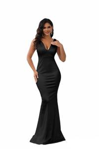 lot 18317 image: Cocktail Dresses Sparkly for Women Party Long Maxi Spaghetti Straps Elegant Evening Spring Fashion Dress Black L