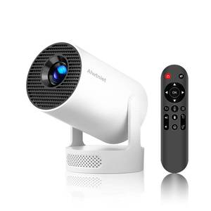 lot 18337 image: Mini Projector 4K Support, Portable Smart Projector with WiFi 6 and Bluetooth 5.4, 5w Soundbase Speaker, Auto Keystone 180° Rotatable, 8000 Lumens, Home Bedroom Movie Proyector HY300Pro