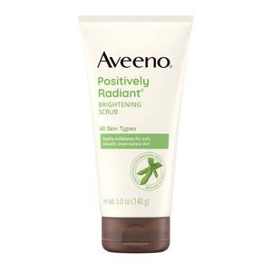lot 18348 image: Aveeno Positively Radiant Skin Brightening Exfoliating Daily Facial Scrub, Gentle with Moisture-Rich Soy Extract, Helps Improve Skin Tone & Texture, Oil- & Soap-Free, Hypoallergenic, 5 oz