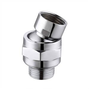 lot 18352 image: KES Shower Connector Ball Joint Shower Head Swivel Ball Adapter Brass Adjustable Arm Extension Universal Component Polish Chrome, PSB101-CH