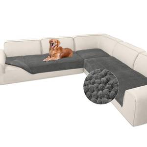 lot 19218 image: Arfntevss Corner Sectional Couch Covers Plush Chenille L Shape Sofa Cover Thick Soft Sofa Slipcovers 3 Pieces Anti Slip U Shaped Sectional Cover Fluffy Fuzzy Furniture Protector (X-Large, Dark Grey)