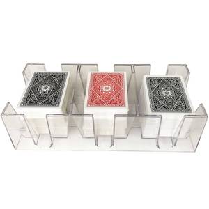 lot 19233 image: Yuanhe 9 Deck Clear Canasta Playing Card Tray