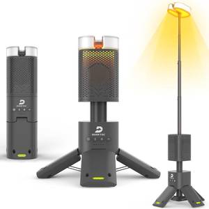 lot 19266 image: DUSKTEC Telescopic Camping Light, 14000mAh Rechargeable Camping Lantern Built-in Magnetic Stand with Speaker, Portable IPX5 Waterproof Outdoor Lamp for Emergency, Power Outage, Hiking, Fishing