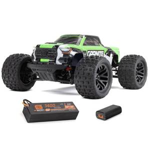 lot 19268 image: ARRMA RC Truck 118 Granite GROM MEGA 380 Brushed 4X4 Monster Truck RTR with Battery & Charger, Green, ARA2102T3
