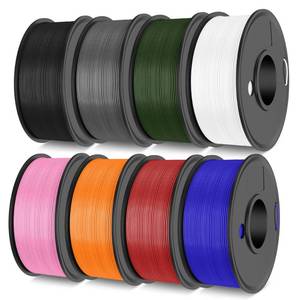 lot 19269 image: TECBEARS High Speed PLA Plus Filament 1.75mm, High Toughness Rapid PLA for Fast Printing up to 600mms, 8 Pack 250g Spool, BlackWhiteGreyOlive GreenBluePinkOrangeRed