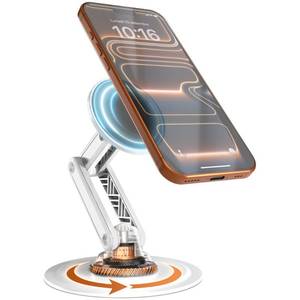 lot 20093 image: COOPER Mag360, Desktop MagSafe Stand for iPhone 17 Pro Max (1615141312), Magnetic Phone Holder for Desk, 360° Rotating, Height Adjustable, Magnetic Phone Stand for Desk, with Metal Ring (White)