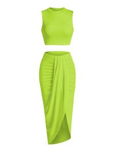 lot 20095 image: ZAFUL Womens Casual Sleeveless Summer Crop Top  (Top only) Medium