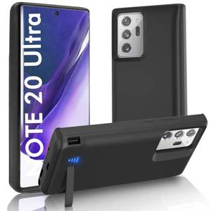 lot 20112 image: Note 20 Ultra Battery Case, Real 8500mAh Galaxy Note 20 Ultra Charging Case with Kickstand, Portable Backup Charger Cover for Samsung Note 20 Ultra 5g(6.9) - Black