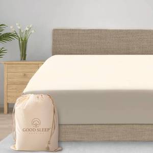 lot 20139 image: Good Sleep Bedding XL Twin Fitted Sheet - Soft & Breathable Extra Long Twin Fitted Sheets Only, 1000 TC, 100% Egyptian Cotton Fitted Sheet, 16 Deep Pocket Fitted Twin XL Sheets College Dorm - Ivory