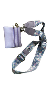 lot 20145 image: Floral Pattern Purse Strap with Lavender Wallet