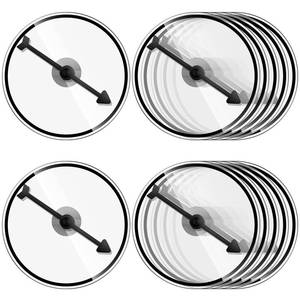 lot 20149 image: Chivao 10 Sets Game Spinner Wheel Clear Blank Erasable Math Game Spinner Board with Plastic Rotating Arrows for Prizes(6 x 6 Inch)