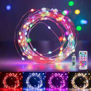 lot 20175 image: Minetom Fairy Lights Color Changing - 33FT 100 LED String Lights with Remote,11 Modes, USB Fairy Lights Indoor, Twinkle Christmas Fairy Light for Bedroom Indoor Classroom