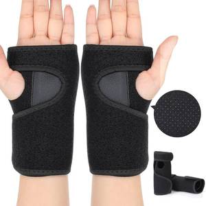 lot 20180 image: 2 Pieces Carpal Tunnel Wrist Brace for Night Wrist Sleep Supports Splints Stabilizer and Hand Brace Cushioned to Help with Carpal Tunnel Pain Relief Universal Adjustable Fit(Breathable Style,Black)