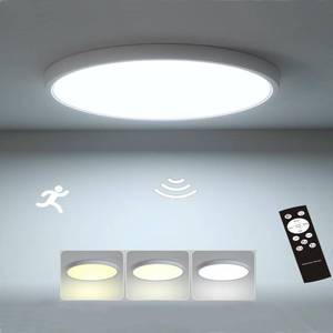 lot 20191 image: ZSYUBO 12 Inch Motion Sensor Ceiling Light Indoor,24w Flush Mount Light Fixture Round, Motion Sensor Light Wired for Closet Hallway Porch Laundry Basement Garage Pantry, 3000k4000k6000k White