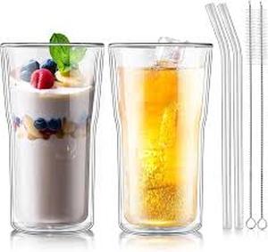 lot 11494 image: Joeyon Double Wall Glass Cups Set