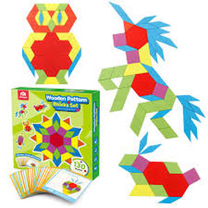 lot 12069 image: Pattern Blocks Activity Set - 130 Pieces