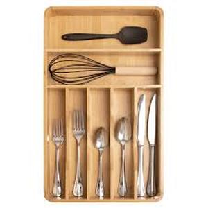 lot 13587 image: Kitchen Edge Bamboo Utensil Organizer