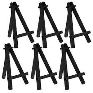 lot 13609 image: Black wood Display Easel Stands