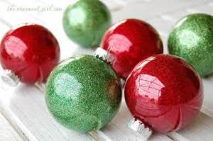 lot 14445 image: Glitter Christmas Ornaments