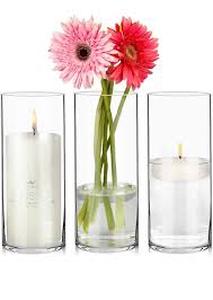 lot 17213 image: A 3pk of Glass Vases with lids