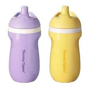 lot 18278 image: Tommee Tippee SportySpout Sippy Cups - Yellow and Purple Set