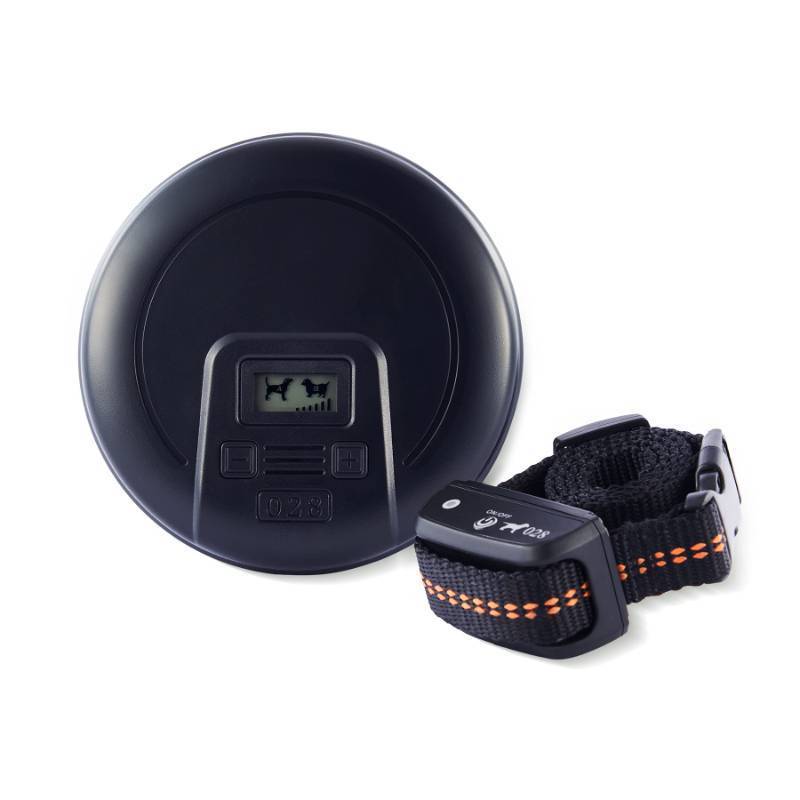 lot 26025 image: CO-Z Indoor Wireless Pet Barrier with Adjustable Range, Dog Electric Fence for Home, with Transmitter & Rechargeable Shock Training Collar, Pet Gate Keeps 16 to 86 Areas Off Limits - Retail $40