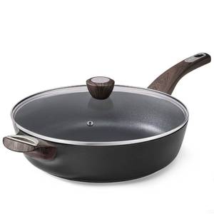 lot 3919 image: SENSARTE Nonstick Frying Pan Skillet with Lid, 13.3 Inch Large Deep Frying Pan, 6 Qt Non Stick Saute Pan with Cover, Induction Pan, Healthy Non Toxic Cooking Pan with Helper Handle, PFOA PFOS Free - Retail $70