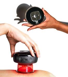 lot 26457 image: REVO The Original 4-in-1 Smart Cupping Therapy Massager, Red Light Therapy for Targeted Pain Relief, Knots, Aches, Muscle Soreness, Circulation & Tighter Skin, Portable Electric Massager- 2 Pack - Retail $99