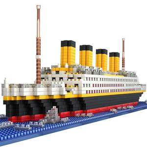 lot 26496 image: BIDIUTOY Titanic Ship Model Building Block Set, 3D Puzzle Sets DIY Educational Toys, Bricks Toy, with 1860Pcs Micro Mini Blocks, Ideal Gift for Kids and Adults - Retail $30