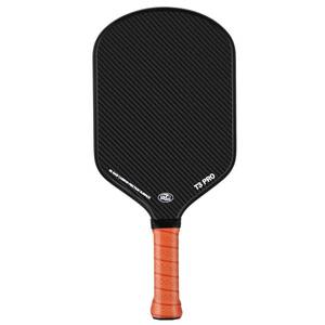 lot 26517 image: Pickleball Paddle - 3K Raw Carbon Fiber Surface (CFS)  Carbon Abrasion Surface (CAS) with High Grit & Spin, Sure-Grip Elongated Handle, Pickle Ball Paddle with 16mm Polypropylene Honeycomb Core - Retail $45