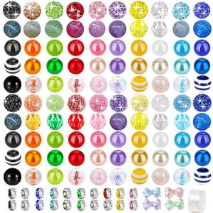 lot 26527 image: 320pcs Crystal Beads for Pen Making, Including 100pcs 16mm Rhinestone Mixed with Round Bead and Bubble Gum, and 120pcs 10mm Spaced, DIY handicrafts (16mm) - Retail $17