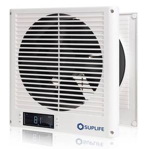 lot 26532 image: 8 Room to Room Air Transfer Fan for Quietly Circulating Air, Reversible Airflow Design, 300 CFM Programmable Through Wall Fan, Durable Build Quality, 10 Speed Thru Wall Exhaust Fan for Closet,Laundry - Retail $80