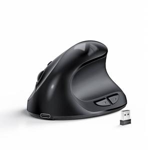 lot 26541 image: Lekvey Ergonomic Mouse, Vertical Wireless Mouse for SmallMedium Hands, Rechargeable with USB Receiver, 3 DPI for Comfort, Relieves Wrist Pain, Carpal Tunnel Mouse for Laptop, PC, Computer, Mac, Black - Retail $25