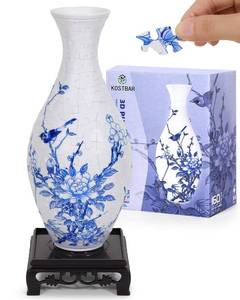 lot 26545 image: 3D Puzzles for Adults, 160 Pieces 3D Puzzle Vase for Flowers, Unique Arts and Crafts for Adults, Unique Housewarning Gifts for Women & Men, Plastic Puzzle Vase for Home and Office Decor - Retail $23