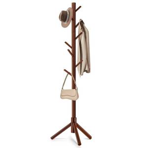 lot 26549 image: WANGMUXIA Coat Rack, Freestanding Coat Rack with 8 Hooks and 3 Adjustable Size Tree Coat Racks for Bedroom, Hallway, Entrance, Office, for Hats, Coats, Scarves, Handbags - Retail $25