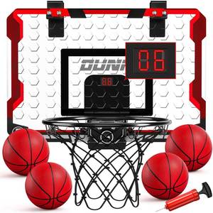 TEMI Basketball Hoop Indoor, Mini Basketball Hoop & Electronic Scoreboard, Over the Door Basketball Hoop, Basketball Toys for Boys Girls Age 5 6 7 8 9 10 11 12 - Kids & Teens Gift Ideas - Retail: $40