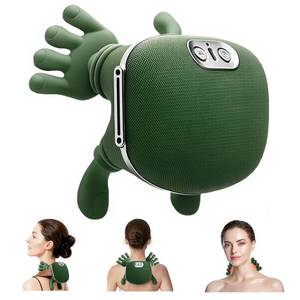lot 32718 image: KOFXVADY Shoulder Hand Neck Massager Fingers with Heat Simulated Human Hand Design Masajeador De Espalda Y Cuello for Pain Relief Deep Tissue and Back Pain Relief-Green - Retail $50