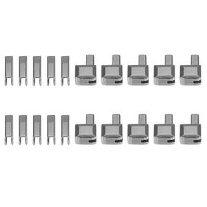 lot 32731 image: uxcell 10Sets Zipper Repair Kits, #3 Retainers Box & Insertion Pins, Metal Latch Sliders for Bags Coats Open-end Zippers Replacing, Metallic Black - Retail $6