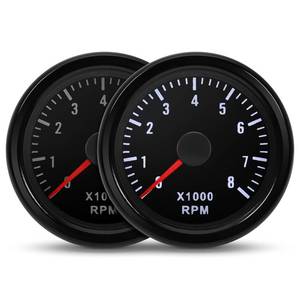 lot 40429 image: RPM Tachometer 2-116 52mm Automotive Tachometer for Car 8000 RPM Tach Gauge Interior 2 Tach Gauge for 2-8 Cylinder Gas Powered Engines - Retail $32